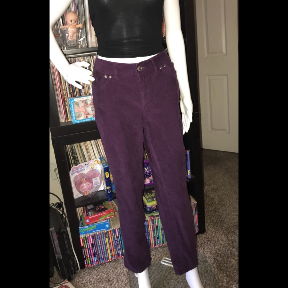Size 10 petite purple corduroy pants